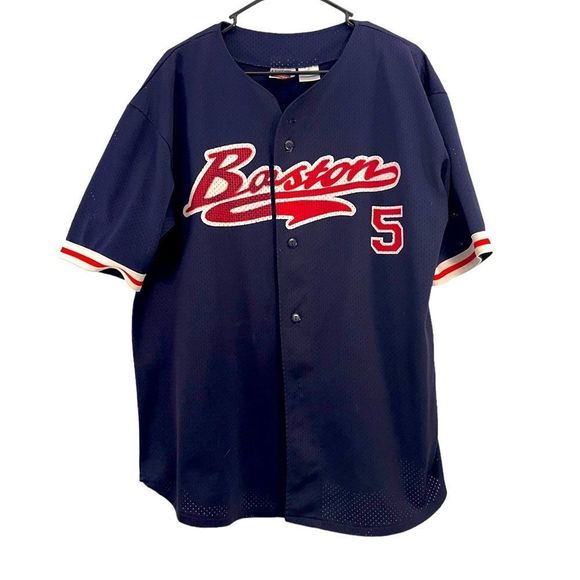 Sport Attack Mens Boston 5 Garciaparra Baseball Jersey Size L - Picture 1 of 2